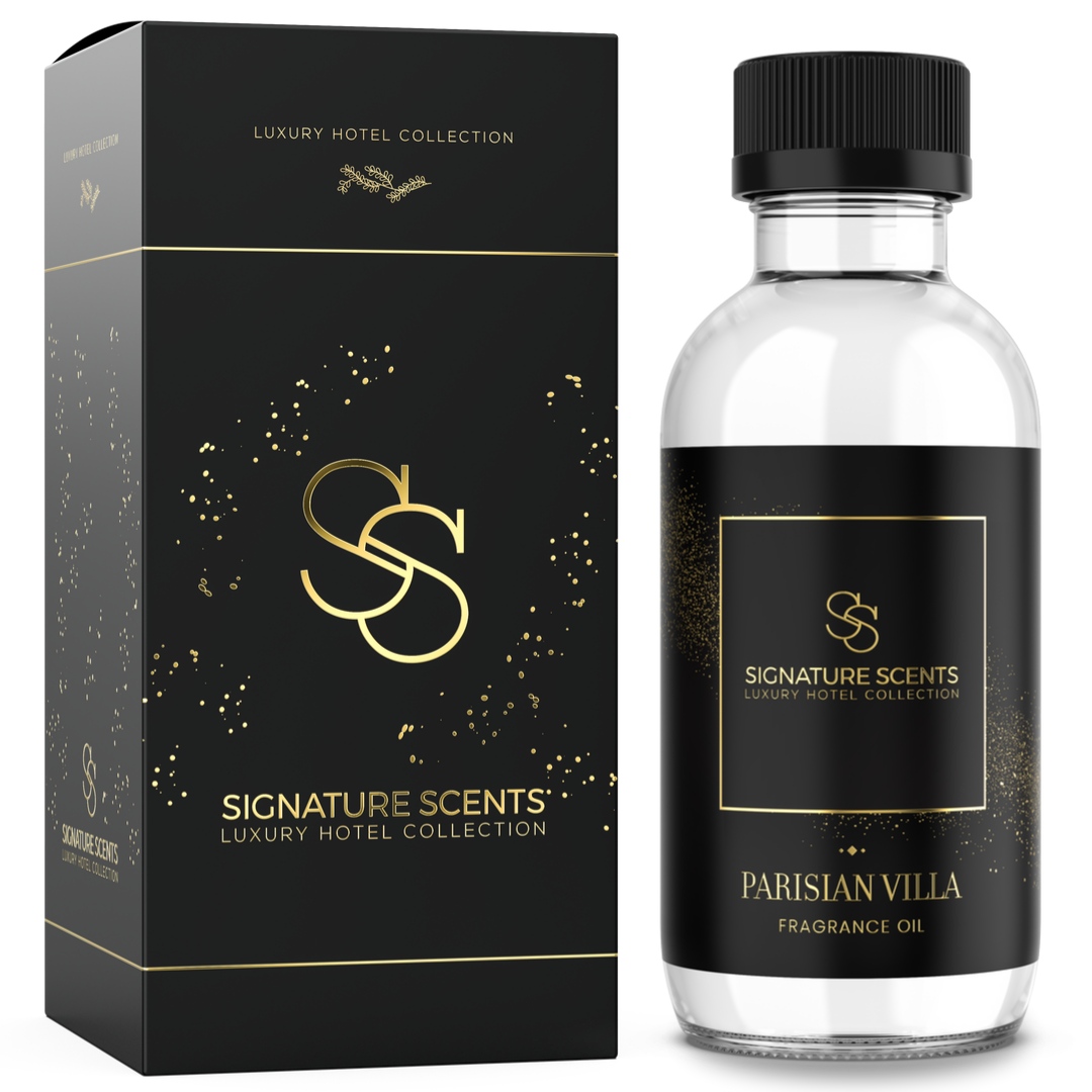 Signature Scents - Luxury Hotel Collection - Hotel Fragrance Oil - Diffuser  Oil Blends for Aromatherapy (Parisian Villa) 4.05 Fl Oz (120ml) + 2 Free  Samples 